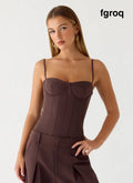 Ania Corset Top - Chocolate