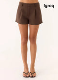 Asher Suiting Shorts - Dark Chocolate