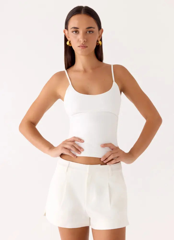 Asher Suiting Shorts - White