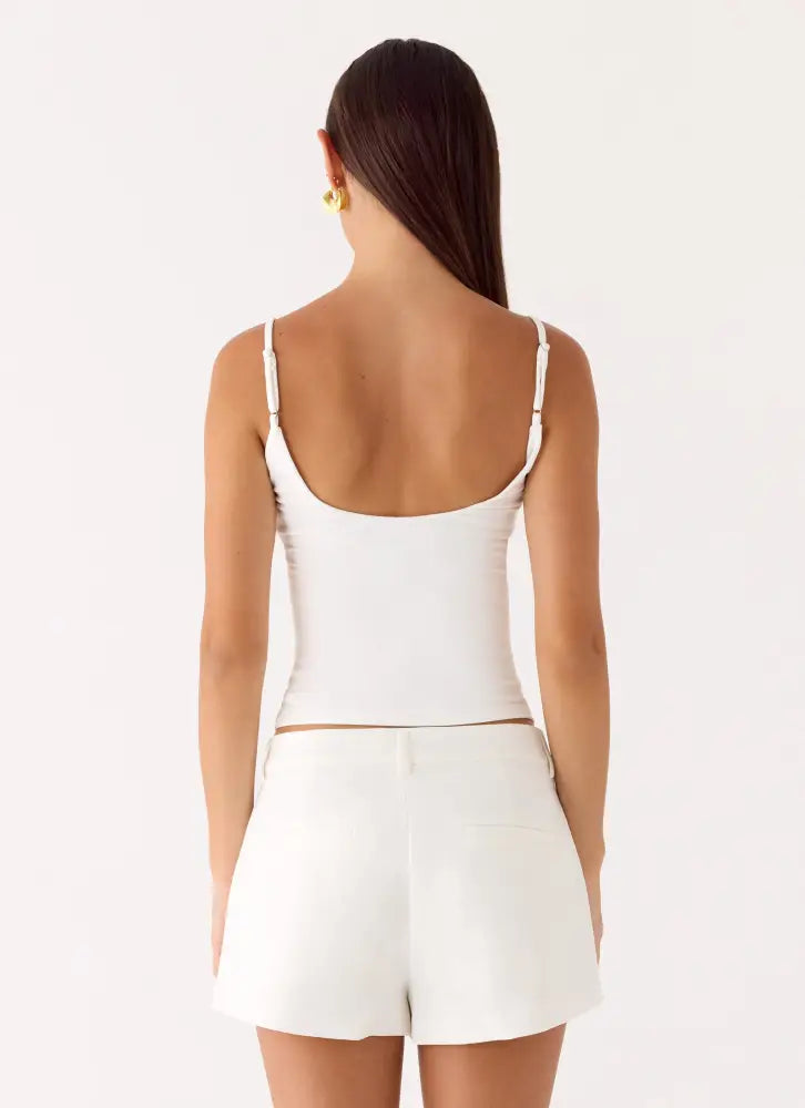 Asher Suiting Shorts - White