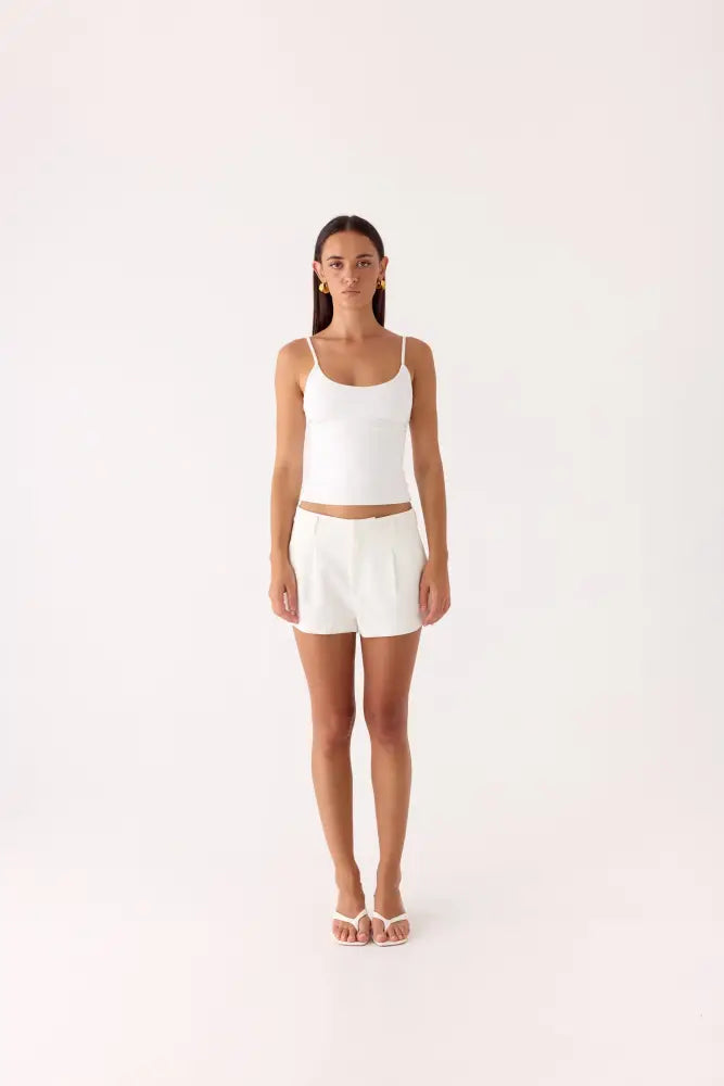 Asher Suiting Shorts - White