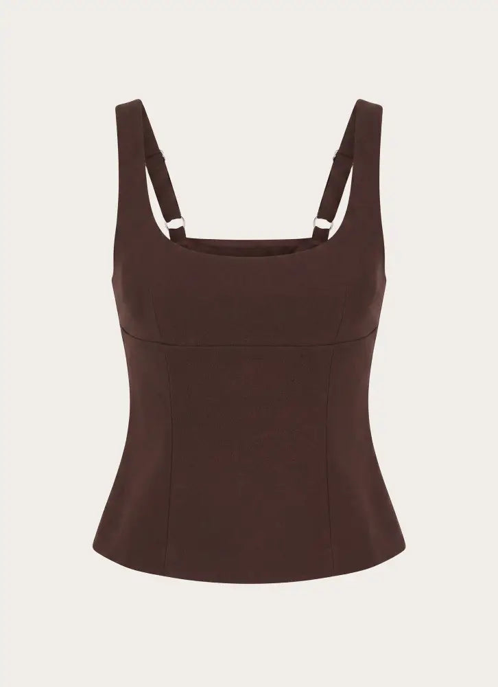 Autrey Suiting Top - Chocolate