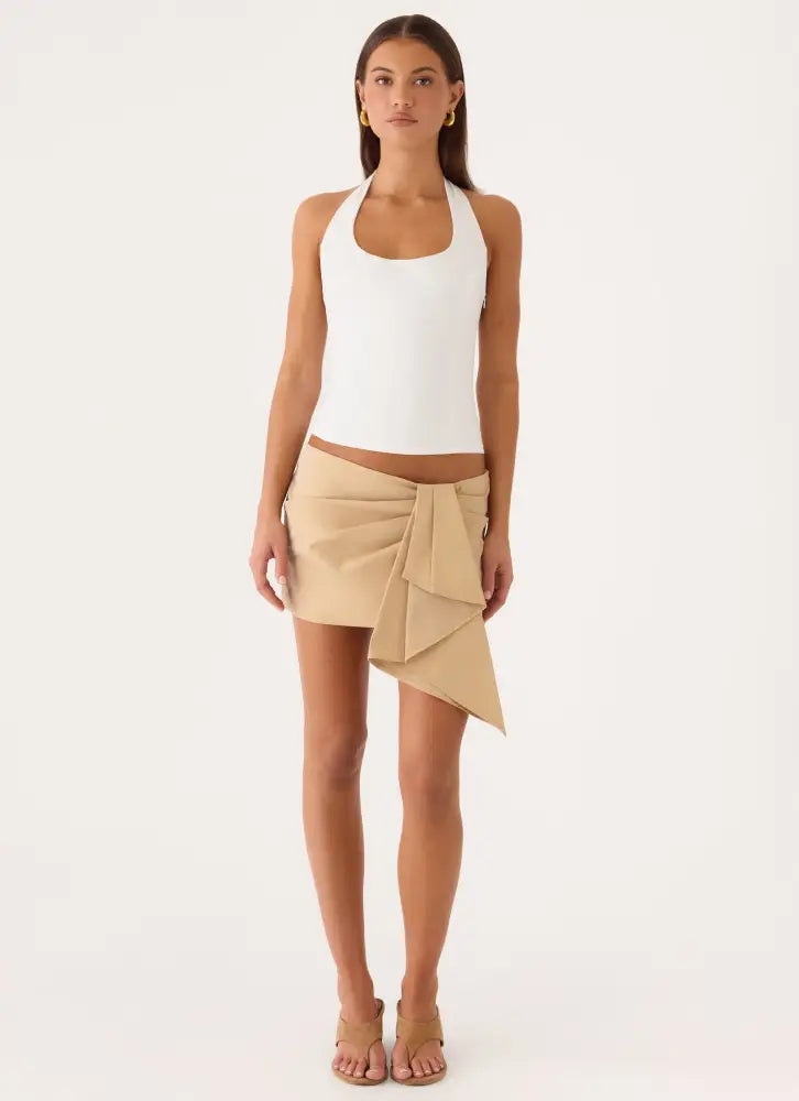 Belza Halter Corset Top - White