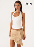 Belza Halter Corset Top - White