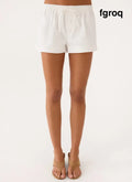Belza Linen Shorts - White
