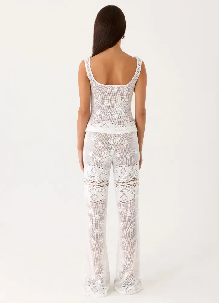 Bosten Low Rise Pants - White